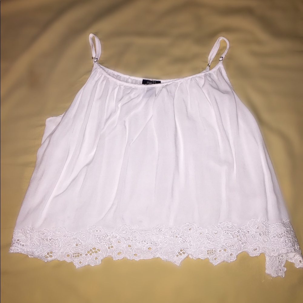 White Lace Tank Top